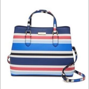 New Kate Spade New York Evangelie Laurel Way Striped Satchel Crossbody